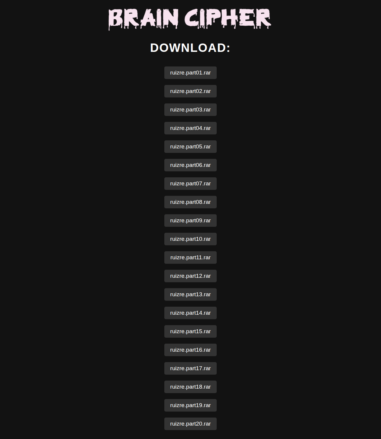 brain cipher details